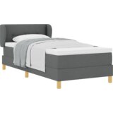 vidaXL Box Spring Krevet s Madracem u Tamnosivoj boji, 90x190 cm, Tkanina | shoptok.hr