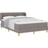 vidaXL Box Spring postelja z vzmetnico taupe, 140x200 cm, tkanina, (22080908) | Shoptok.si
