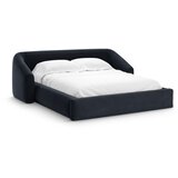 Cosmopolitan Design Temno modra oblazinjena zakonska postelja s prostorom za shranjevanje z letvenim dnom 160x200 cm Campi – | Shoptok.si