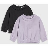 Sinsay Pamučne crewneck majice s ukrasnim ovratnikom 2 pack | shoptok.hr