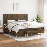 The Living Store Box spring postelja z vzmetnico temno rjav 200x200 cm blago - Box Spring Postelja, (21521376) | Shoptok.si