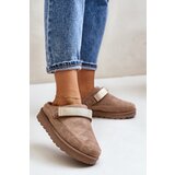 Boto Ladies Warm Slippers On Platform Brown Azida | ePonuda.com