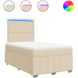 Krevet s oprugama i madracem krem 120 x 200 cm od tkanine | shoptok.hr