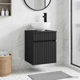  Umivaonik s policom za zid Crna 39 x 35 x 63 cm | shoptok.hr