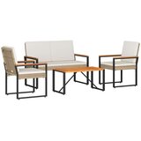  Set vanjskog namještaja 4 pcs Bež i krem bijela poliratan | shoptok.hr