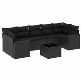  The Living Store Vrtna sedežna garnitura 8-delna z blazinami črn poli ratan - Vrtna Sedežna Garniture, (21458718) | Shoptok.si