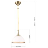 Orion HL 6-1808/1 - Luster na sajli OLD LAMP 1xE27/40W/230V bela/mesing | Eponuda.com