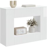  Konzolna stolica Prugasti Visoki Sjaj Bijeli 101 x 29 x 74 cm | Eponuda.com