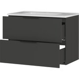 Germania Antracitno sivi zidni ormarić s umivaonikom u mat dekoru 81x61 cm Crandon – | shoptok.hr