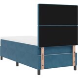 vidaXL Postelja s box springom in vzmetnico temno modra 90x200 cm žamet, (22051838) | Shoptok.si