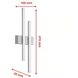 Telefunken LED spoljašnja zidna svetiljka 2xLED/4W/230V IP44 srebrna | Eponuda.com