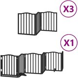 vidaXL Vrata za pse s vratašcima 15 panela sklopiva 750 cm drvo topole | shoptok.hr