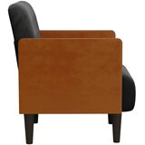 SOFA fotelja s naslonima za ruke crna 55 cm baršunasta | Shoptok.si