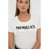 Morgan Kratka majica ženski, bež barva