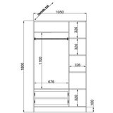 Hanah home Ormar Rb-093-01, 105x180x52 cm, Bijeli | Eponuda.ba