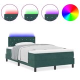 Box LED Box Spring Postelja Temno zelena 120 x 190 cm Žamet, (5000128651) | Shoptok.si