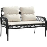  4-dijelni set vrtnih sofa od poliratana s jastucima crni | shoptok.hr
