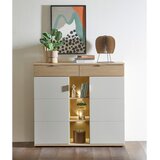 Hom`in visoka komoda, barve hrasta, kašmir | Shoptok.si