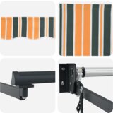 vidaXL Automatska povlačna tenda Zeleno i žuto 300x250 cm, Tenda zamjenska tkanina za okvir 3x2.5 m Zeleno i žuto | shoptok.hr