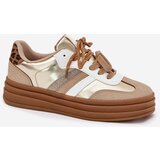 Boto Womens Platform Sneakers With Double Lacing Leopard Gold Studs | Shoptok.si