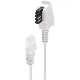 basic-s telefonski priključni kabel tae-f vtič na vtič RJ45\, usmerjevalni kabel dsl vdsl\, bel\, 10 m dsl priključni kabel [1x moški konektor tae-f - 1x RJ45 vtič 8p, (20411145)