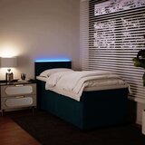 Box spring krevet s madracem plavi 90x190 cm baršunasti | shoptok.hr