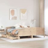 vidaXL Okvir kreveta bez madraca 200 x 200 cm od masivne borovine | shoptok.hr