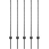  Stup za ogradu 5 pcs Siva 100 cm Čelik | shoptok.hr