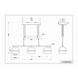  Trio - Visilica na sajli FLETCHER 3xE14/40W/230V matni hrom | Eponuda.com