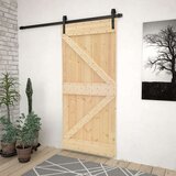  Klizna vrata s priborom za montažu 80 x 210 cm masivna borovina | shoptok.hr
