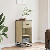 vidaXL Komoda boja hrasta 35,5 x 35 x 76 cm konstruirano drvo i metal | shoptok.hr