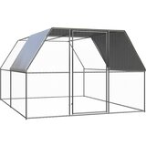vidaXL Zunanji kokošnjak 3x4x2 m pocinkano jeklo Cene