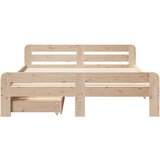 vidaXL Posteljni okvir brez vzmetnice 160x200 cm trdna borovina | Shoptok.si