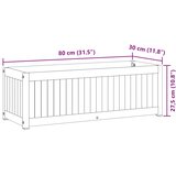  Vrtna sadilica 80 x 30 x 27,5 cm masivno bagremovo drvo i čelik | shoptok.hr
