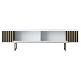Hanah home TV komoda Gold Line, 180x48x30 cm, Bijelo-Zlatne boje | Eponuda.ba