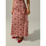 Sinsay Midi haljina na naramenice s volanom s cvjetnim uzorkom | shoptok.hr