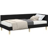  Kutni krevetni okvir s madracem Ostalo 2 pcs Zelena tkanina | shoptok.hr