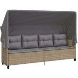  5-dijelni vrtni set sofa s jastucima bež od poliratana | shoptok.hr