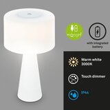 BRILONER 7420016 - LED punjiva dodirna stona lampa sa prigušiva, LED/4W/5V 3000K, bela | Eponuda.com