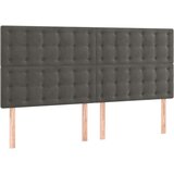  Uzglavlje tamnosivo 160x5x118/128 cm baršunasto | shoptok.hr