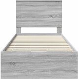  Krevetna konstrukcija Siva Sonoma 90 x 200 cm Inženjersko Drvo | shoptok.hr