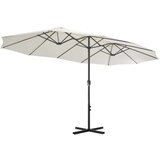  Vrtni suncobran s aluminijskom šipkom 460 x 270 cm boja pijeska | shoptok.hr
