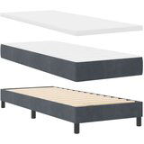 Box spring krevet Tamno siva 80 x 200 cm Baršun | shoptok.hr