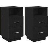 vidaXL Noćni ormarići 2 kom s 2 ladice crni 36x36x68 cm | shoptok.hr