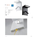  Redo 01-1499 - LED zidno reflektorsko svetlo AGOS LED/6W/230V + LED/3,2W USB bela | Eponuda.com