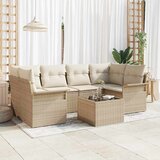  Sjedeća garnitura za vrt 7 pcs Bež i krema 55 x 55 x 37 cm | shoptok.hr
