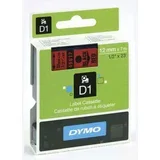 Trak Dymo D1 45017, 12 mm 7 m (črna/rdeča), original