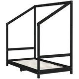  Okvir za dječji krevet crni 2 x (80 x 160) cm masivna borovina | shoptok.hr