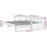  Dnevni krevet bez madraca bijeli 80 x 200 cm masivna borovina | shoptok.hr