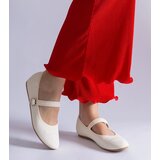 Gemre White matte finish ballet flats Longhola | shoptok.hr